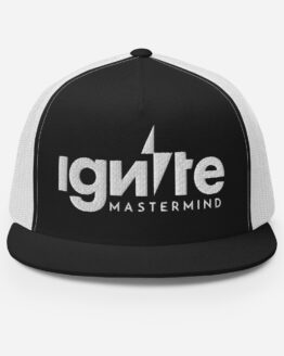 Ignite White Logo Trucker Cap